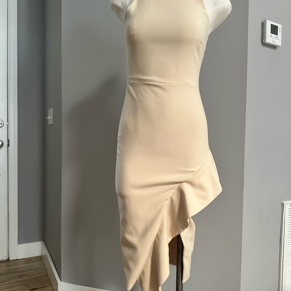 Cinq à Sept Cream Asymmetrical Dress